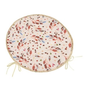 Product detail of Bellatex Sedák Berta kulatý hladký Lísteček hnědá, béžová, průměr 40 cm