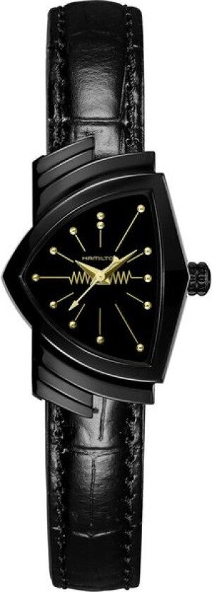 Product detail of Hamilton Ventura Black & Gold S Quartz H24201730
