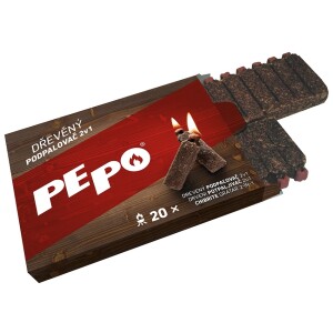Product detail of PE-PO Podpalovač 2v1 dřevo 20 podpalů