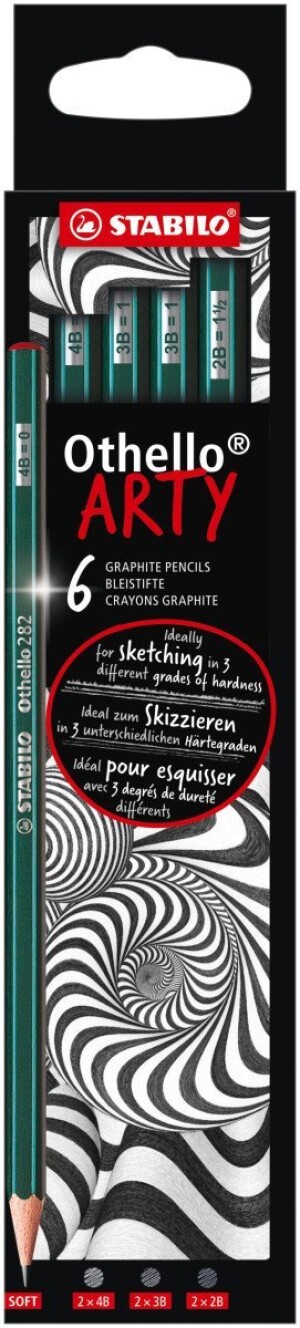 Product detail of STABILO ARTY Othello 6 ks (2x 4B, 3B, 2B)