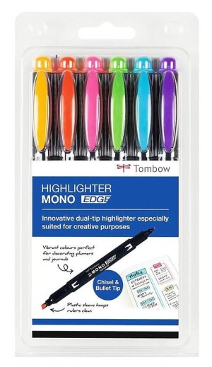Product detail of Tombow Zvýrazňovač MONO edge - sada 6 ks