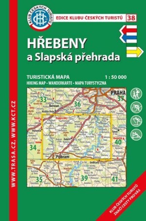 Product detail of KČT 38 Hřebeny a Slapská přehrada 1:50 000/turistická mapa