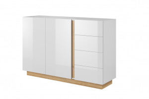 Product detail of ArtLas Komoda ARTENS 138 2D4S | dub grandson/bílý lesk