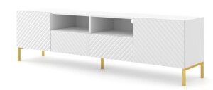 Product detail of ARTBm Tv stolek SURF 200 | 2D2S Provedení: Bílý mat / zlaté nohy
