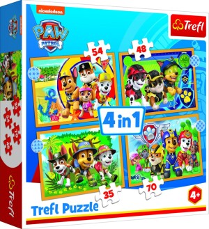 Product detail of Trefl Puzzle Tlapková patrola - Prázdniny 4v1 - Trigano