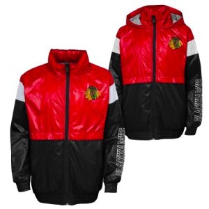 Product detail of Outerstuff dětská bunda Chicago Blackhawks Goal Line Stance Full-Zip Windbreaker