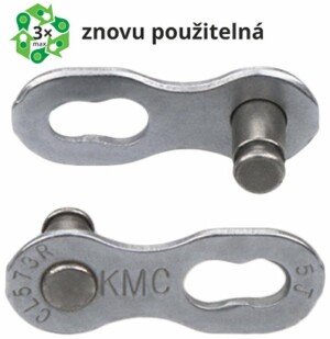 Product detail of Kmc Spojka řetězu 7/8R EPT povrch, šedý 7,3 mm, blistr cena za 2 kusy