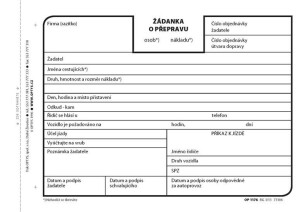 Product detail of Žádanka o přepravu, A6, 100 listů