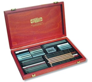Product detail of Koh-i-noor kreslířská umělecká souprava GIOCONDA malá 39 ks v dárkové dřevěvé kazetě