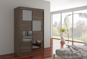 Product detail of ArtAdrk Šatní skříň LUGANO | 120 cm Barva: Čokoládová