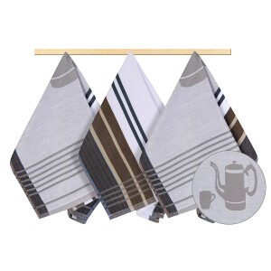 Product detail of Bellatex Kuchyňská utěrka konvička šedá, 50 x 70 cm, sada 3 ks