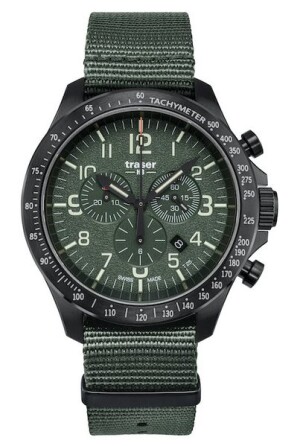 Product detail of Traser P67 Officer Pro Chronograph Green Nato