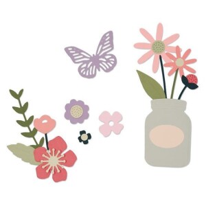Product detail of SIZZIX Thinlits vyřezávací kovové šablony - zahradní květy 17 ks