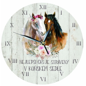 Product detail of Bohemia Gifts Dřevěné hodiny - Pro milovníky koní, 24 cm