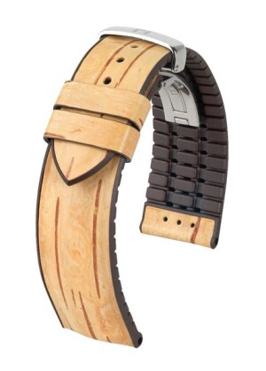 Product detail of Řemínek Hirsch Birch - béžový - 20 mm - M – Střední délka - 18 mm - Stříbrná