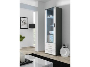 Product detail of Artcam Stojící vitrína SOHO S1 Barva: Šedá/bílý lesk