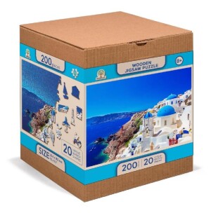 Product detail of Wooden City Puzzle 2v1 Řecko - Santorini 200 dílků