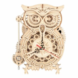 Product detail of RoboTime 3D dřevěné mechanické puzzle Soví hodiny