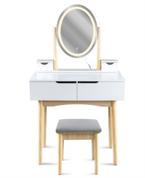 Product detail of ArtJum Toaletní stolek WERRY s oválným LED zrcadlem