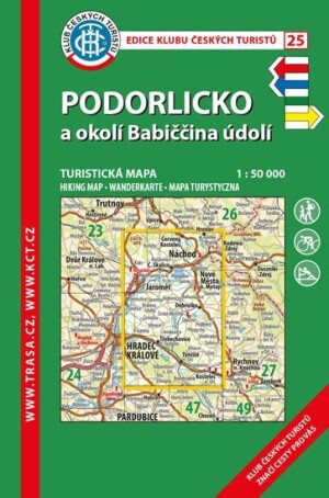 Product detail of KČT 25 Podorlickoa okolí Babiččina údolí 1:50 000/turistická mapa