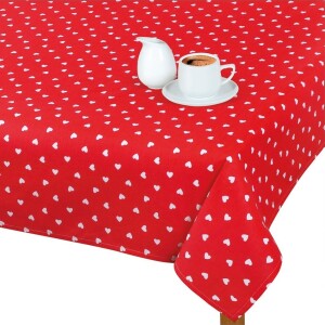 Product detail of Bellatex Ubrus Adéla Srdíčka červená, 120 x 140 cm