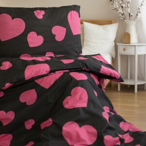 Product detail of Povlečení polybavlna Srdce pink, 2 ks 140 x 200 cm, 2 ks 70 x 90 cm