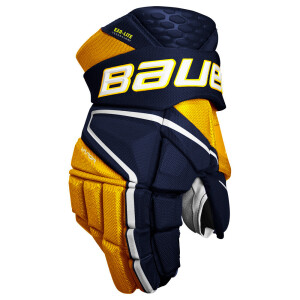 Product detail of Hokejové rukavice Bauer Vapor Hyperlite - MTO Navy/Gold Intermediate 12 palců