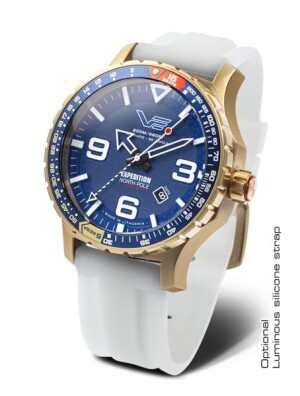 Product detail of Vostok Europe Expedition North Pole Pulsometer Automatic Line YN55-597B730S - Bílý silikonový řemínek (luminiscenční)