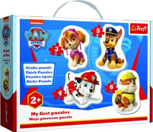 Product detail of Trefl Puzzle Tlapková patrola 4v1 (3,4,5,6 dílků) Baby - Trefl