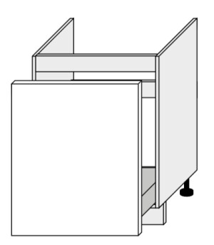 Product detail of ArtExt Kuchyňská linka Brerra - lesk Kuchyně: Spodní skříňka D1ZM/60 (ŠxVxH): 60 x 82 x 50 cm