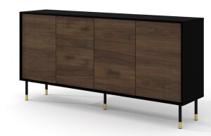Product detail of ARTBm Komoda SHERWOOD 4D 180 | černý matná/dub catania