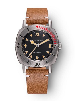 Product detail of Nivada Grenchen Depthmaster Pacman 14105A - Brown Leather