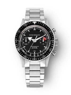 Product detail of Nivada Grenchen Chronomaster White Broad Arrow Inter. Bezel - Manual - Bracelet Flat Link