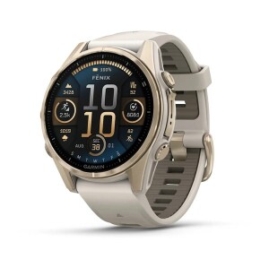 Product detail of Garmin Fenix® 8 – 43 mm, AMOLED Sapphire, Soft Gold / Fog grey se silikonovým řemínkem 010-02903-11
