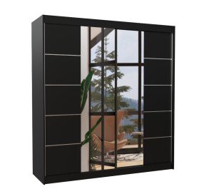 Product detail of ArtAdrk Šatní skříň DALMATIA | černá 200 cm