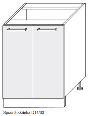 Product detail of ArtExt Kuchyňská linka Brerra - lesk Kuchyně: Spodní skříňka D11/60 / (ŠxVxH) 60 x 82 x 50 cm