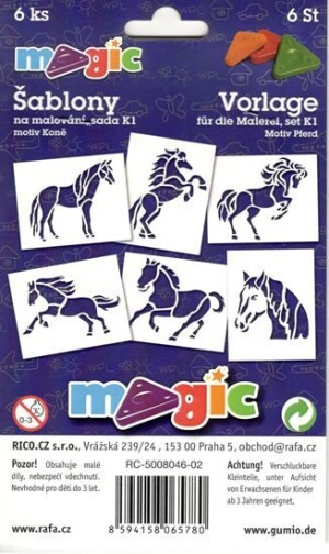 Product detail of MAGIC papírové šablony na malování KONĚ