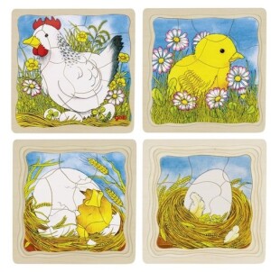 Product detail of Vývojové dřevěné puzzle Slepice
