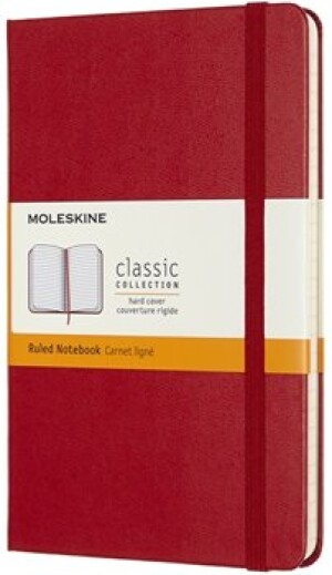 Product detail of Moleskine Zápisník tvrdé desky červený linkovaný B6 104 listů