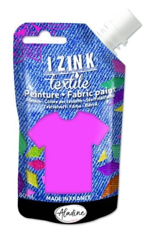 Product detail of Textilní barva IZINK Textile - zářivě růžová, 80 ml