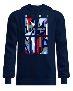 Product detail of Pánská mikina BIDI BADU  New York 2024 Logo Chill Hoody Dark Blue/Red