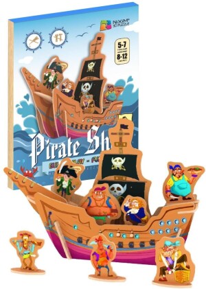 Product detail of NiXiM Dřevěné 3D puzzle - Pirátská loď