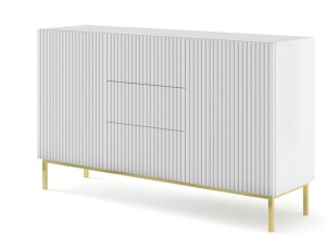 Product detail of ARTBm Komoda RAVENNA B 2D3S 150 | bílá matná Provedení: Bílá matná / zlatá podnož