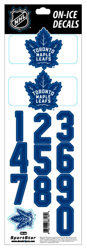 Product detail of Čísla na helmu Sportstape  ALL IN ONE HELMET DECALS - TORONTO MAPLE LEAFS