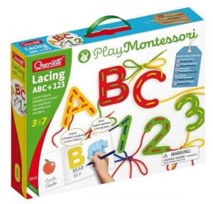 Product detail of Lacing ABC + 123 Alphabets and numbers / Provlékací souprava s písankou a omalovánkami