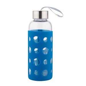 Product detail of Altom Skleněná láhev na vodu v silikonovém obalu 425 ml, námořnická modrá