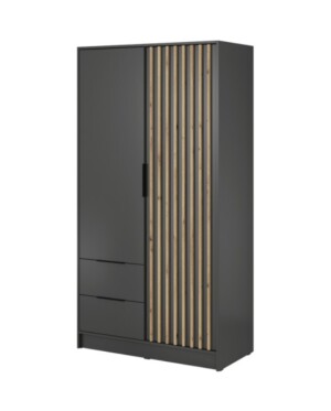 Product detail of ArtPS Šatní skříň KELLY 2D bez zrcadla | grafit