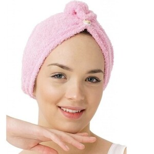Product detail of Rychleschnoucí froté turban na vlasy růžová