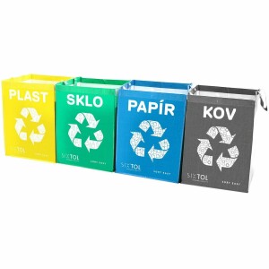 Product detail of Sixtol Tašky na tříděný odpad SORT EASY 4 METAL, 4 ks
