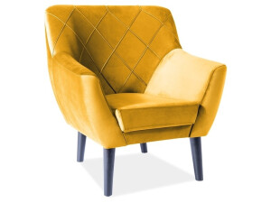 Product detail of Signal Křeslo KIER 1 VELVET | wenge Barva: Curry / Bluvel 68